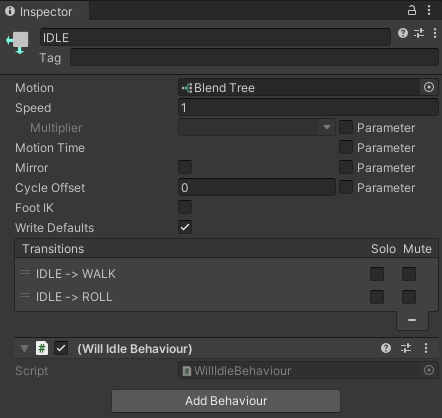 Idle State Behaviour